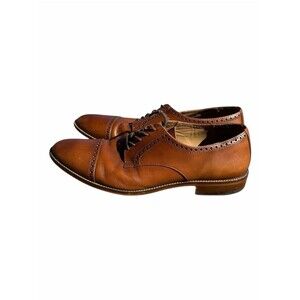 Alan Payne Cambridge Leather Oxford Shoes Men’s Size 9 Brown Cap Toe Dress Prep